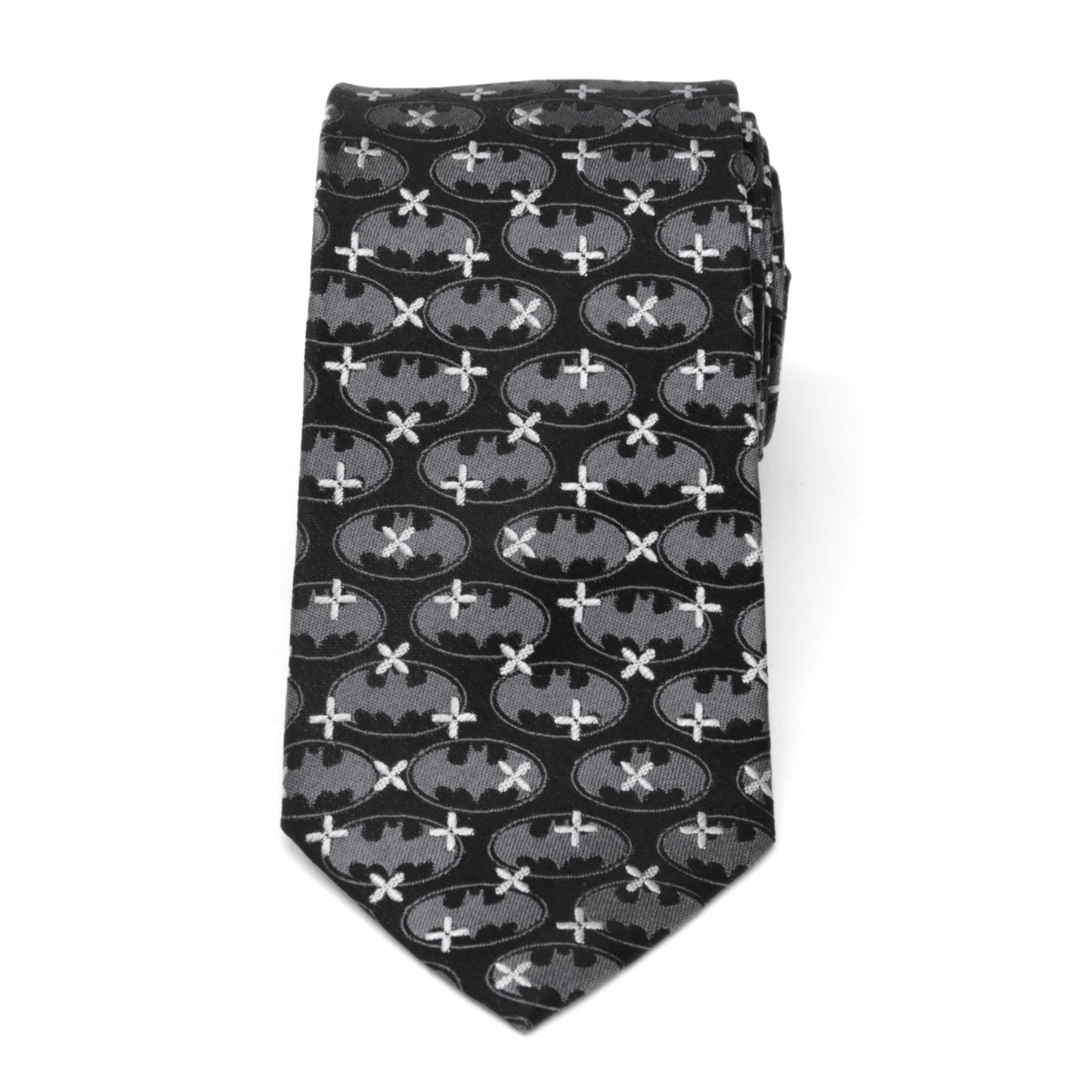 DC Batman Cross Black Silk Men's Tie