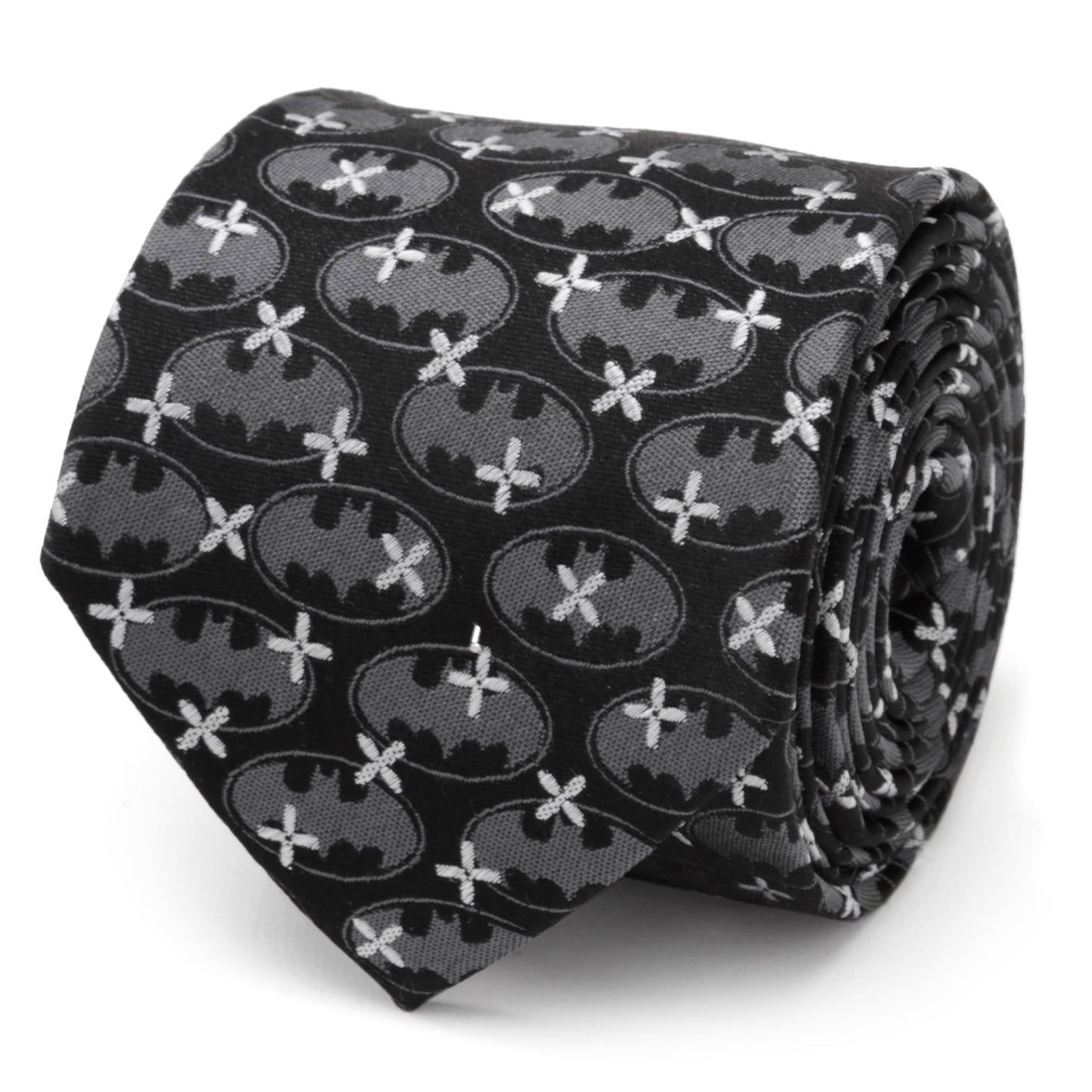DC Batman Cross Black Silk Men's Tie