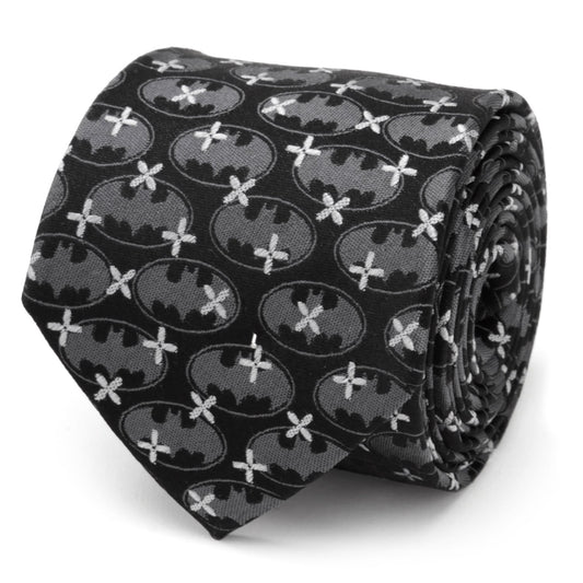 DC Batman Cross Black Silk Men's Tie