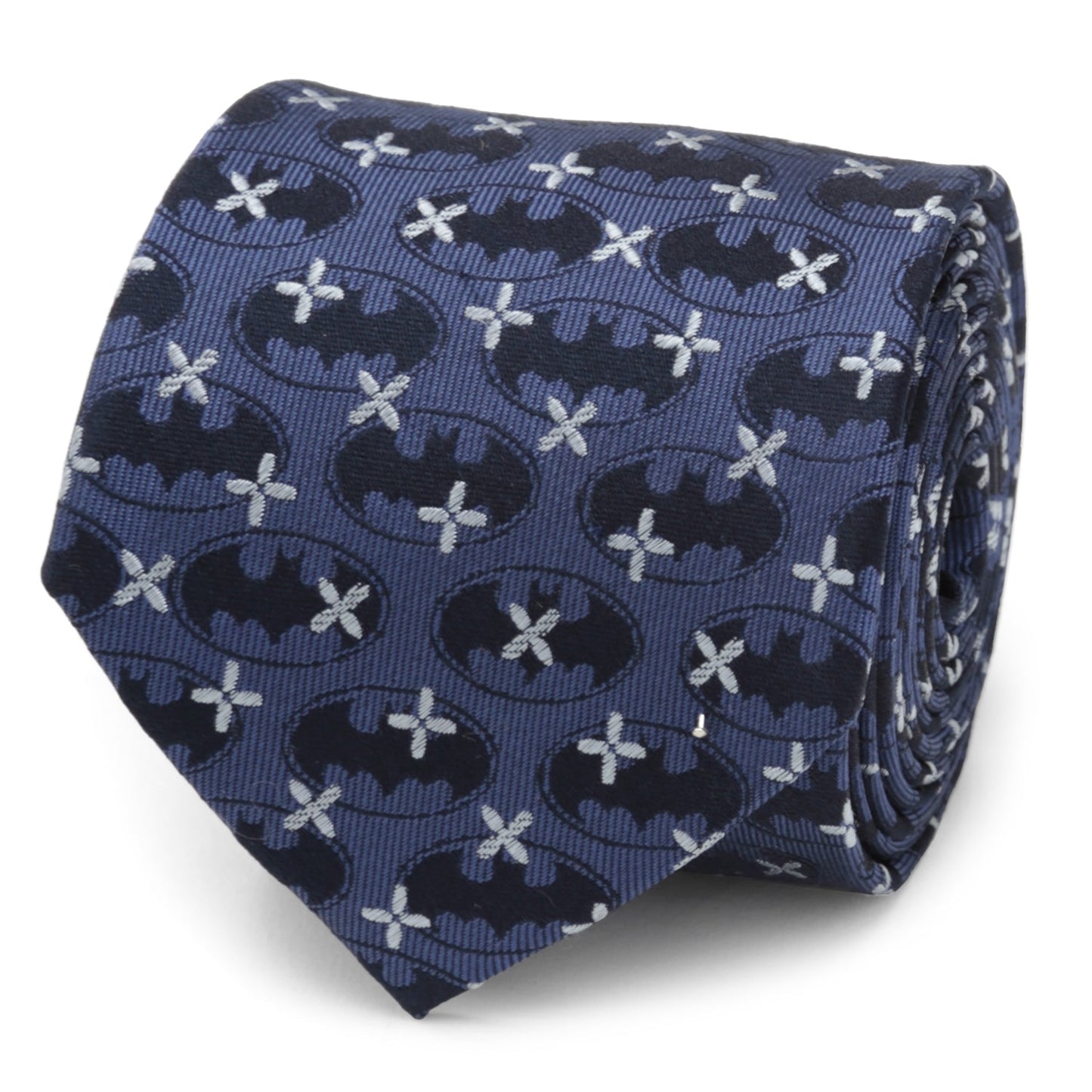 DC Batman Cross Blue Silk Men's Tie