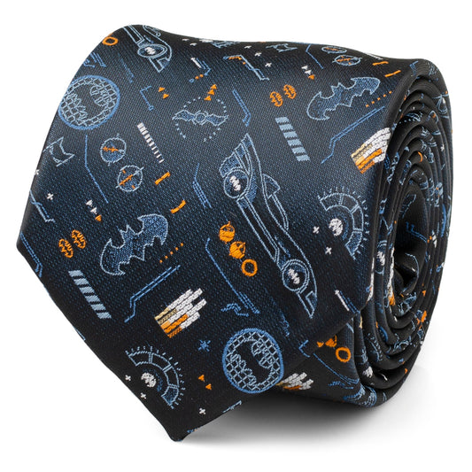 DC Batman Batmobile Black Men's Tie
