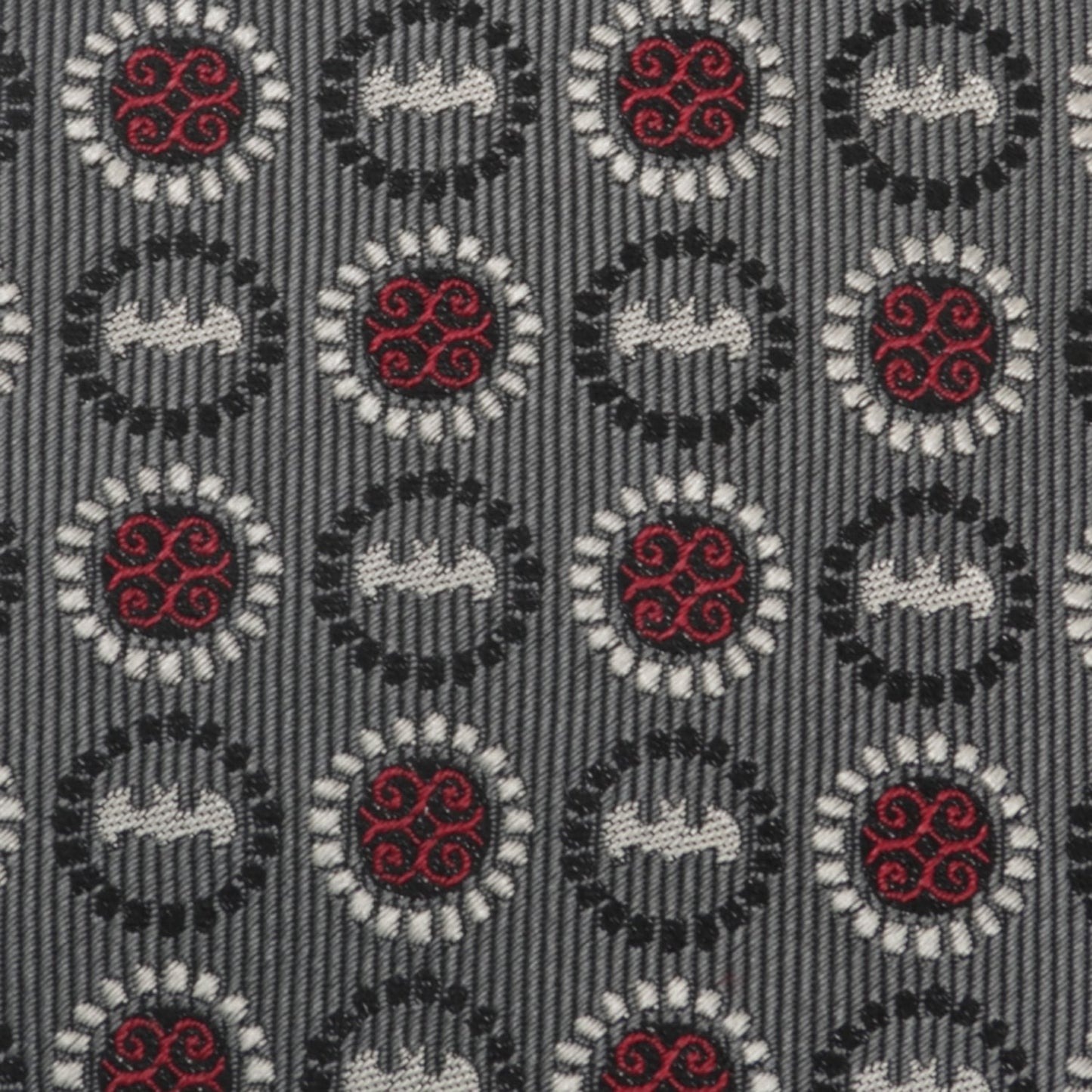 DC Batman Medallion Symbol Charcoal Silk Men's Tie