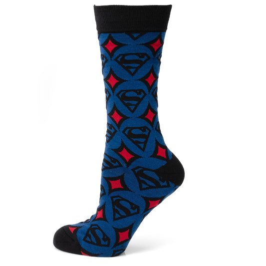 DC Superman Circle Motif Blue Men's Socks