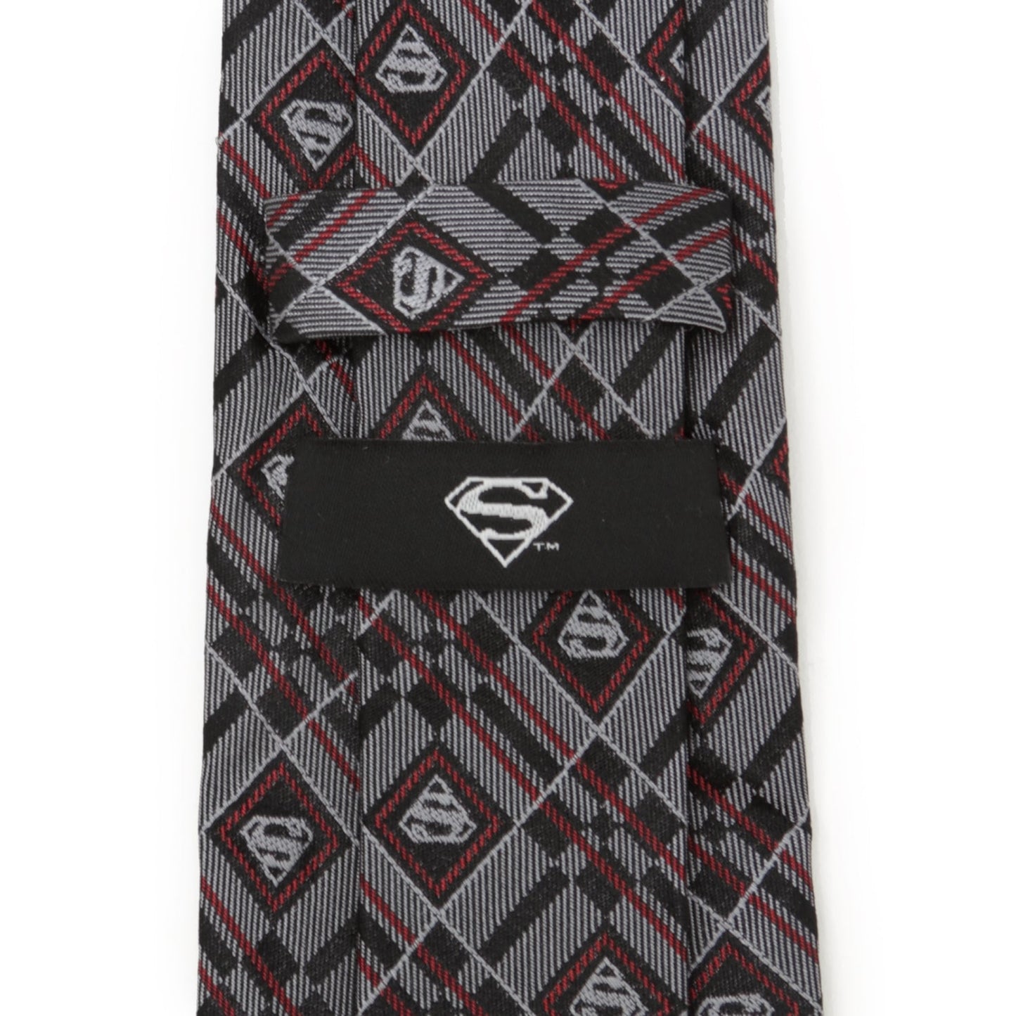 DC Superman Geometric Gray Silk Men's Tie