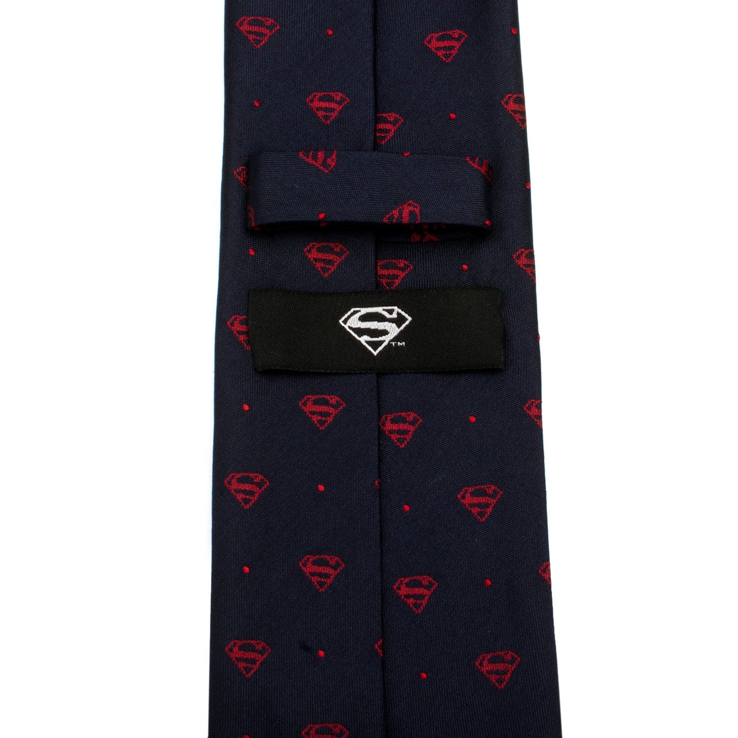 DC Superman Shield Navy and Red Dot Tie