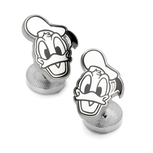 Cufflinks with cartoon character design on a white background Disney Donald Duck Face Cufflinks
