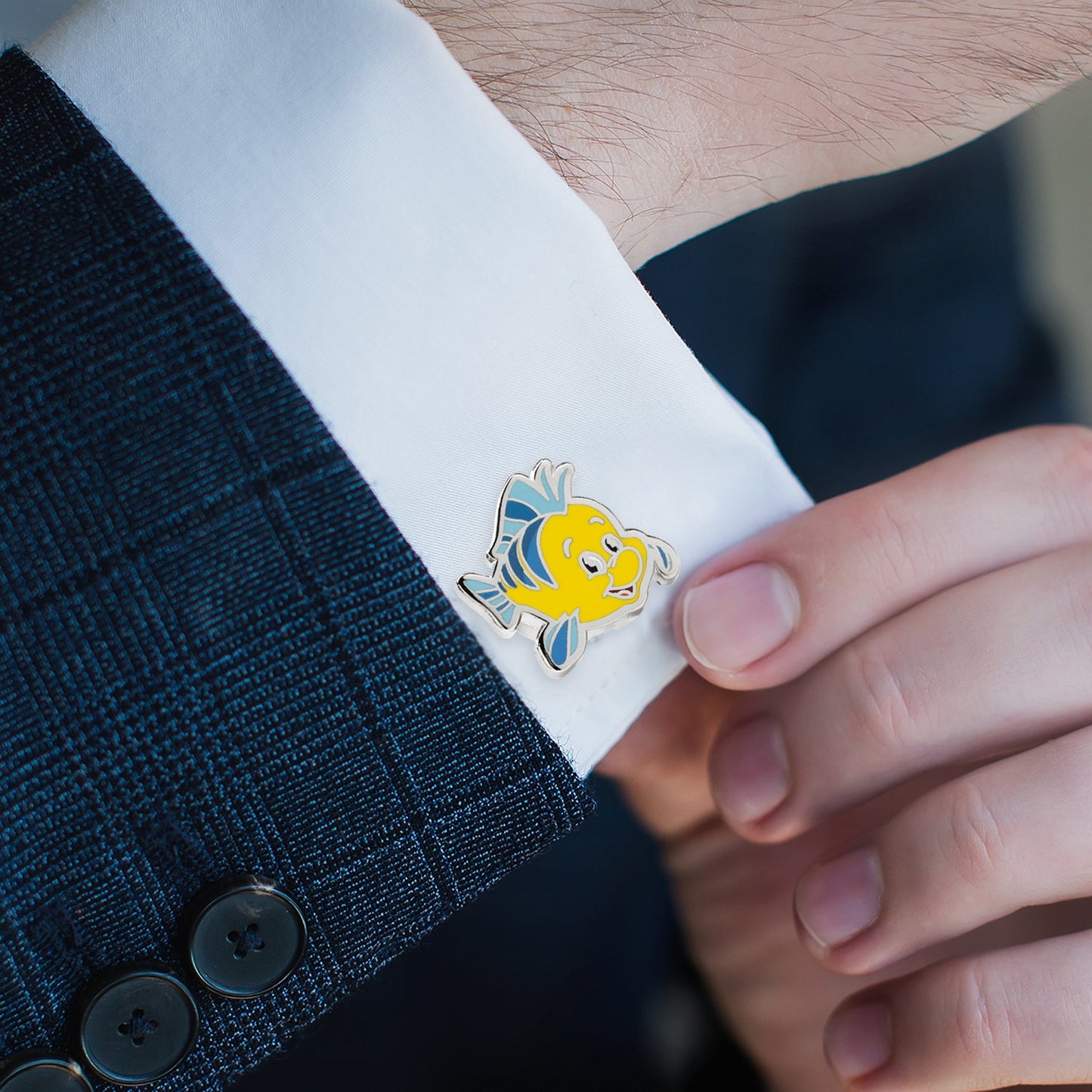 Disney The Little Mermaid Flounder Cufflinks