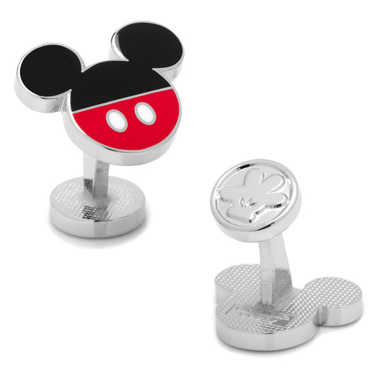Mickey Mouse-themed cufflinks on a white background