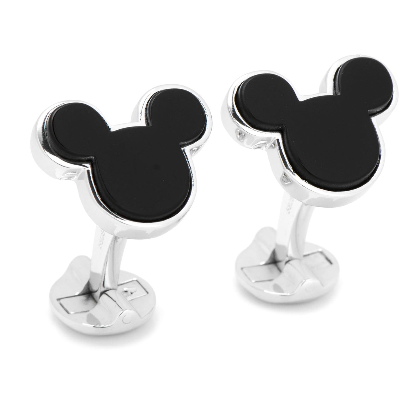 Disney Mickey Mouse Sterling Silver and Onyx Cufflinks