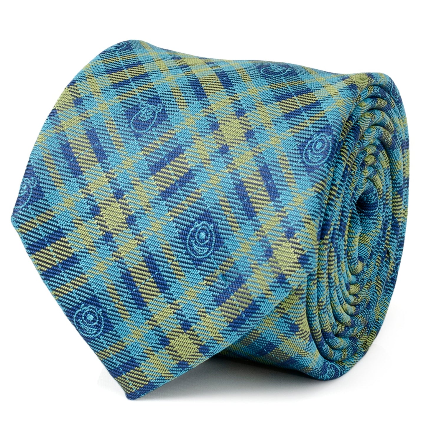 Disney Pixar Monsters Inc. Plaid Blue and Green Tie