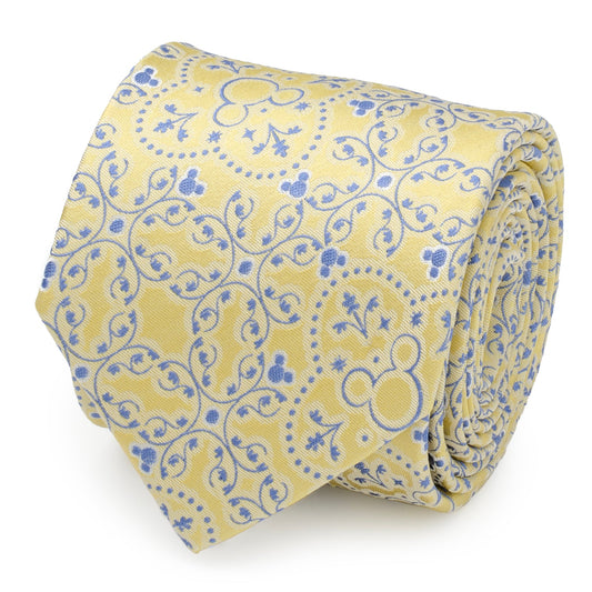 Disney Mickey Mouse Yellow Multi Men's Tie