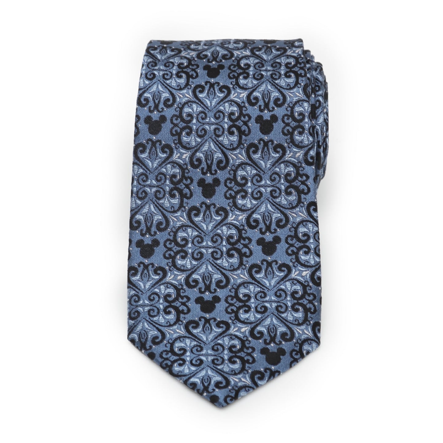 Disney Mickey Mouse Damask Tile Blue Men's Tie
