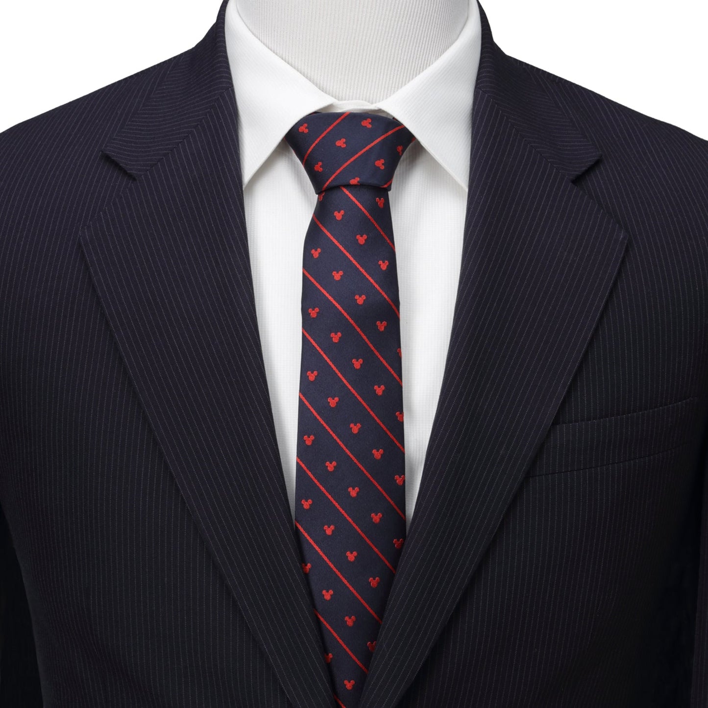 Disney Mickey Mouse Navy Pinstripe Tie