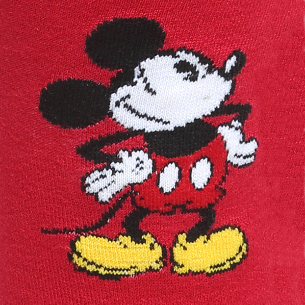 Mickey Mouse on a red background