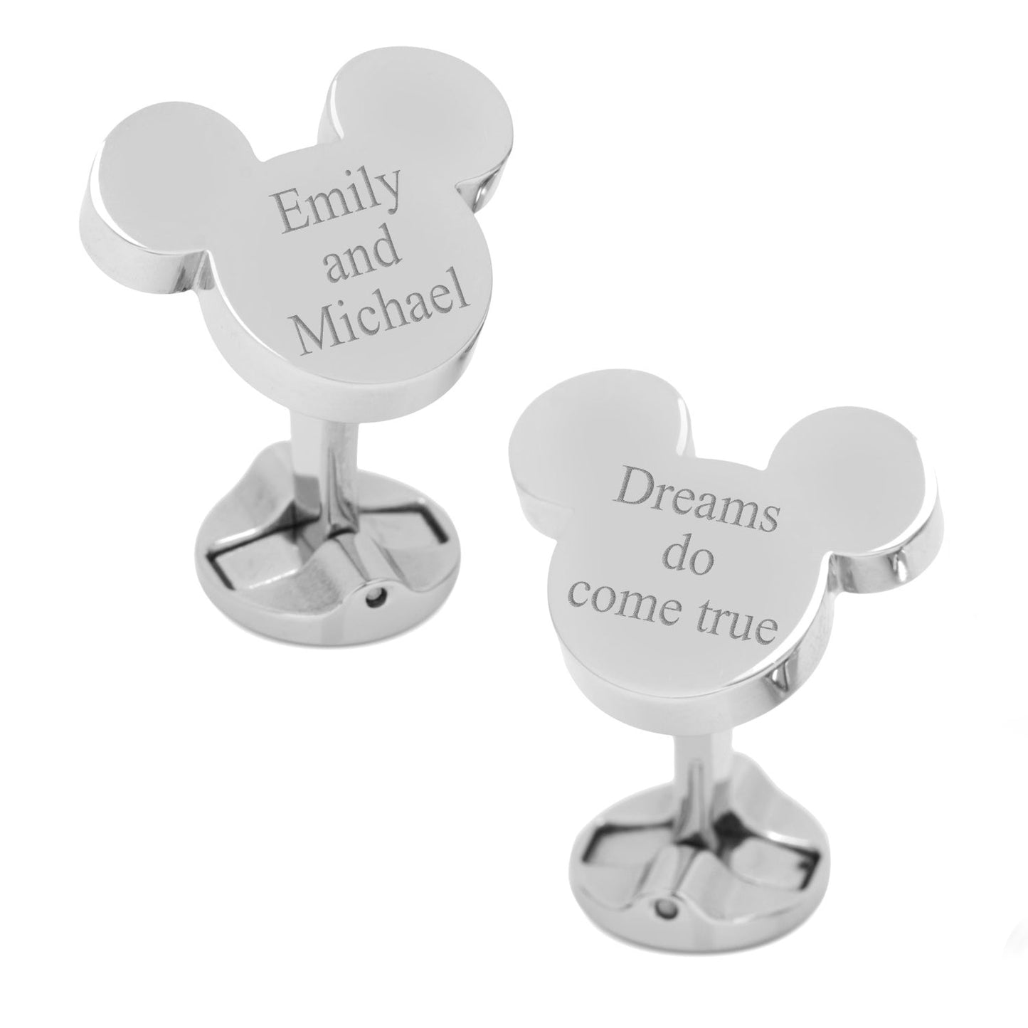 Disney Mickey Mouse Silhouette Stainless Steel Cufflinks
