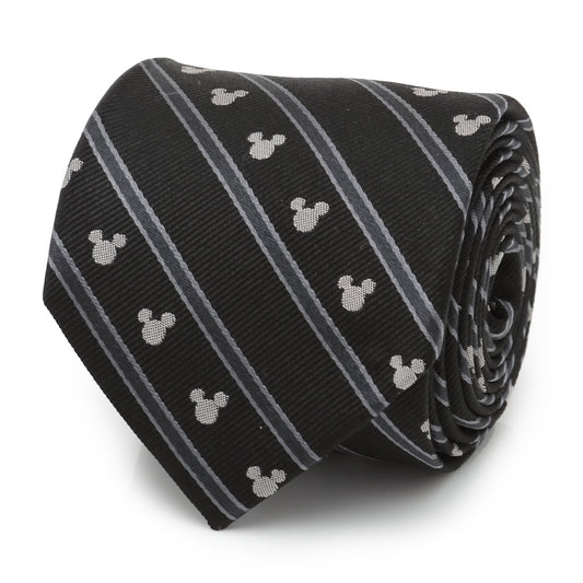 Disney Mickey Mouse Stripe Black Men's Tie