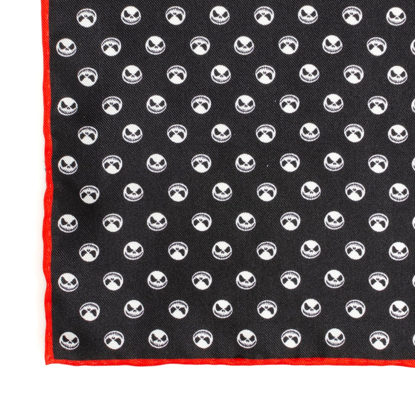 Disney The Nightmare Before Christmas Jack Skellington Men's Black Pocket Square