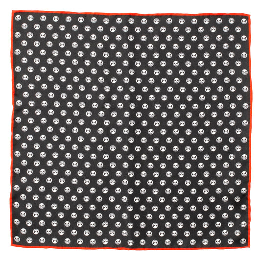 Disney The Nightmare Before Christmas Jack Skellington Men's Black Pocket Square