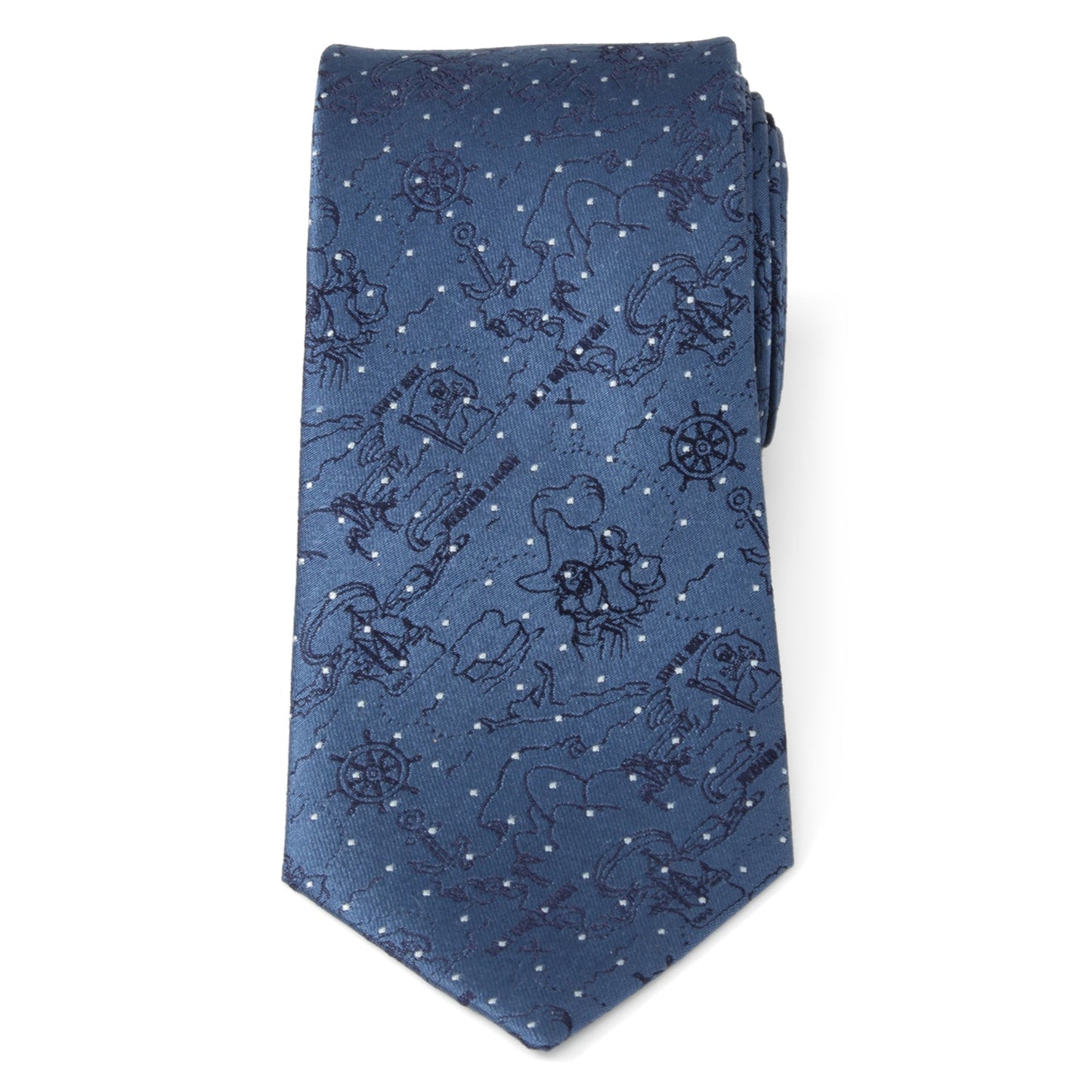 Disney Peter Pan Treasure Map Navy Dot Men's Tie