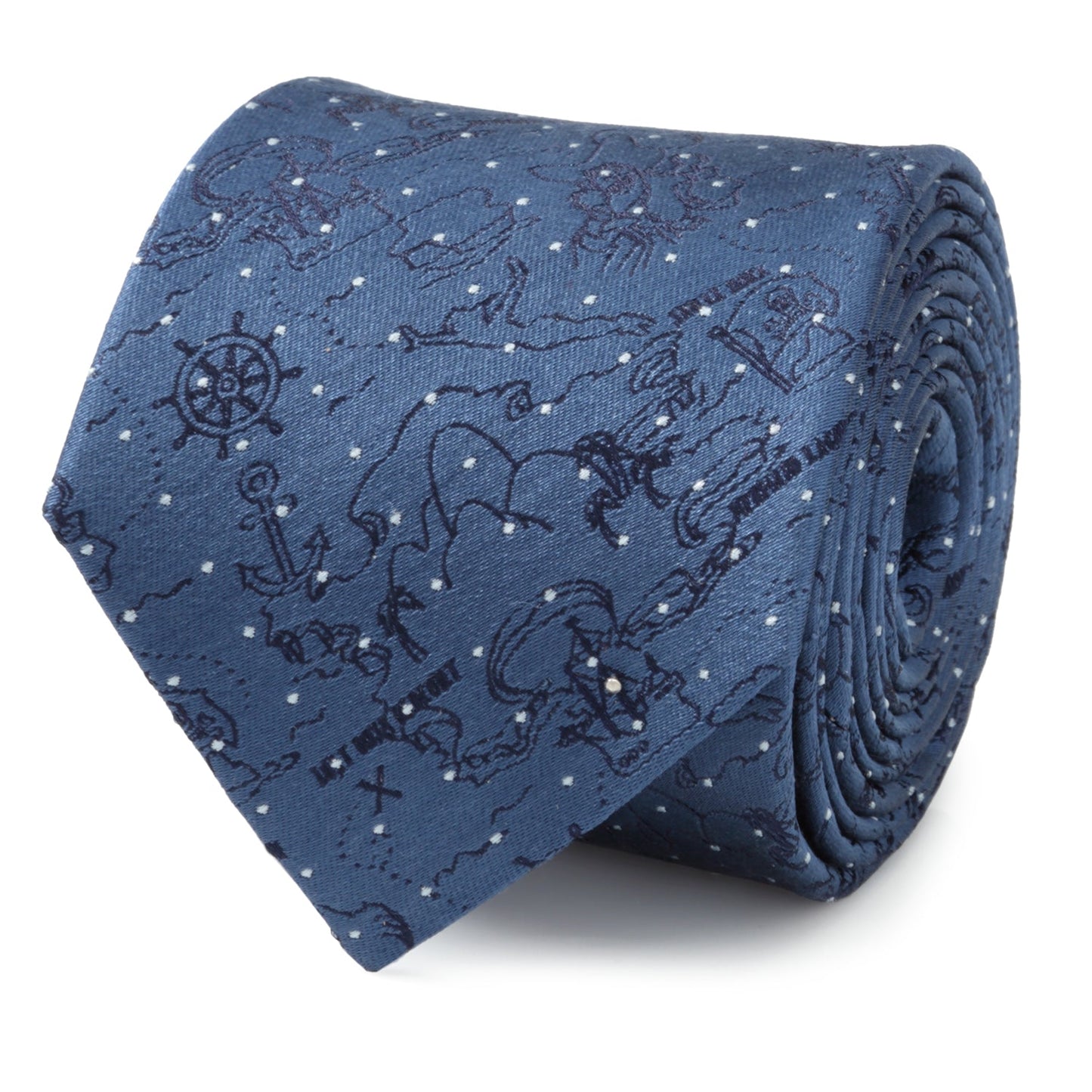 Disney Peter Pan Treasure Map Navy Dot Men's Tie