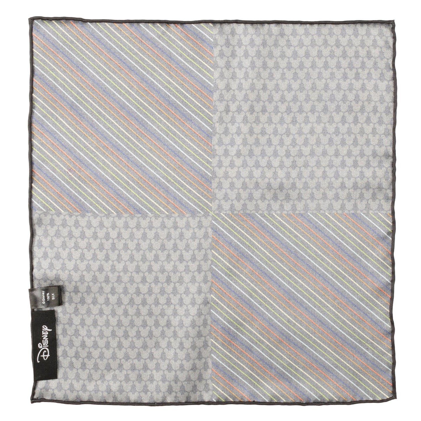 Disney Mickey Mouse Silhouette Rainbow Pocket Square