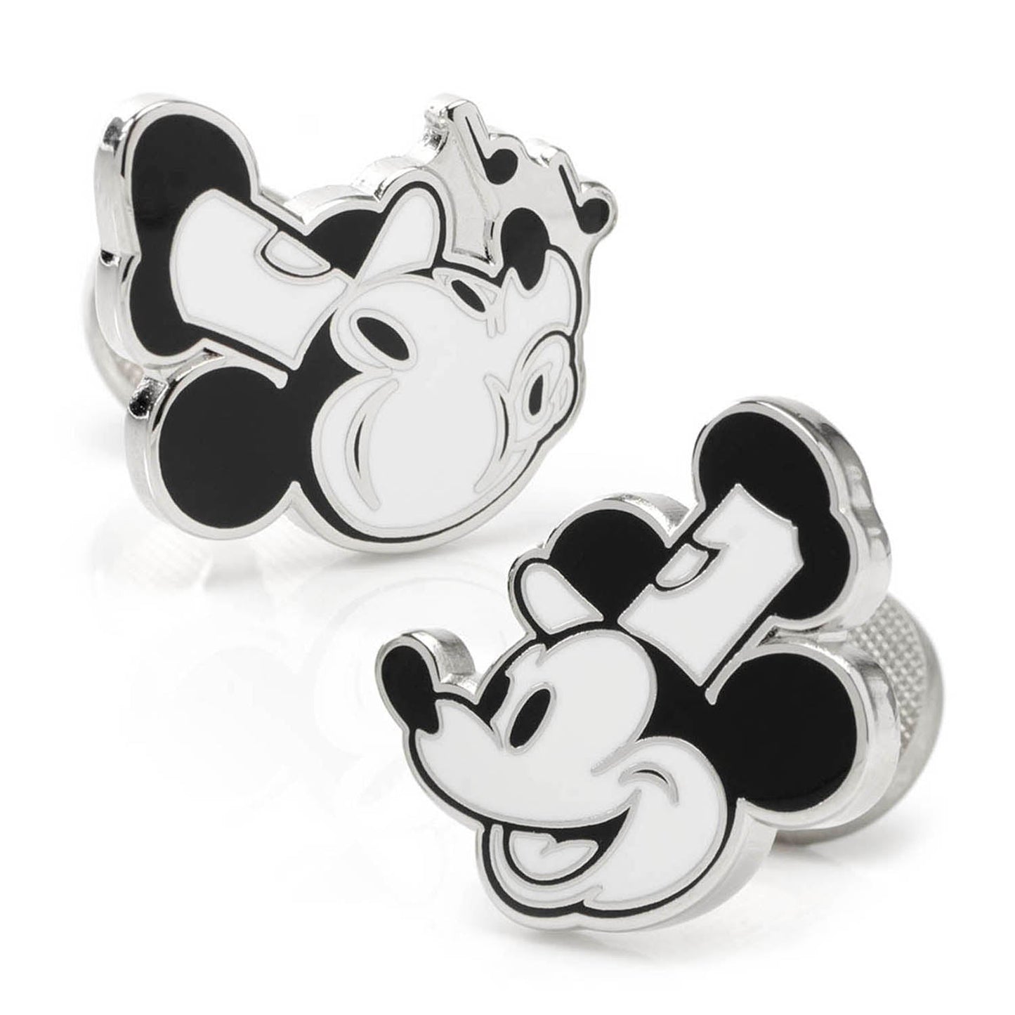 Mickey Mouse cufflinks on a white background