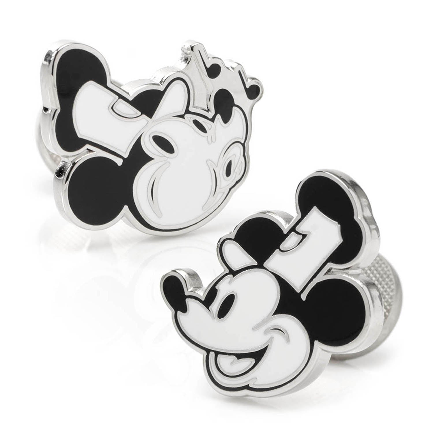 Mickey Mouse cufflinks on a white background