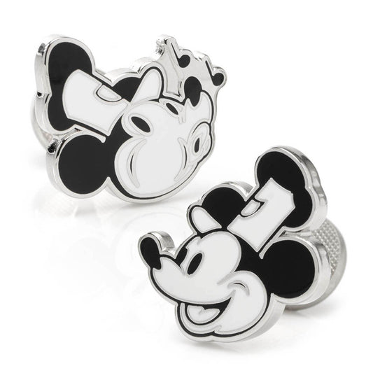 Mickey Mouse cufflinks on a white background