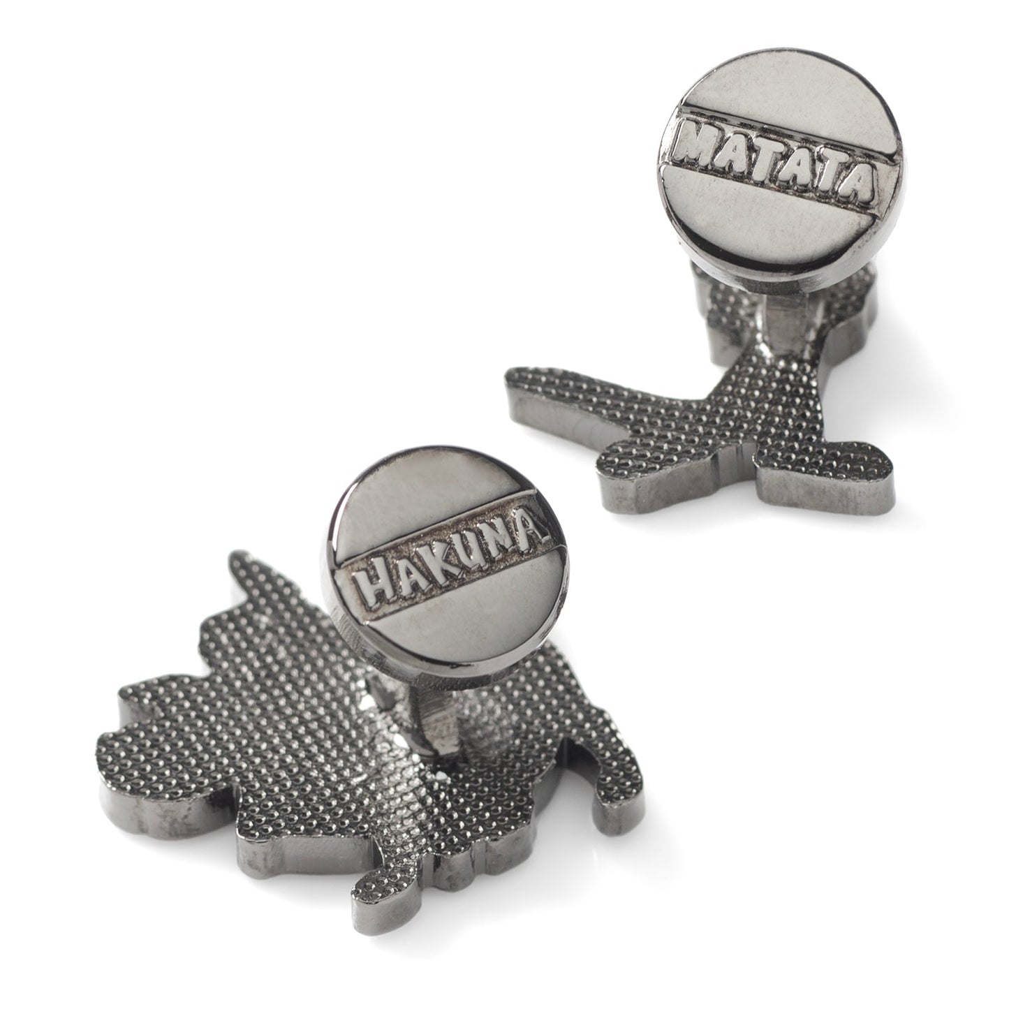 Metallic dog-shaped objects with 'Haruna' branding on a white background