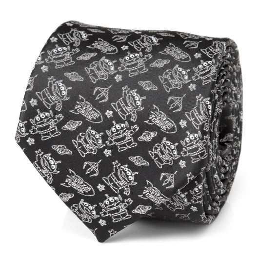 Disney Pixar Toy Story Alien Print Black Men's Tie