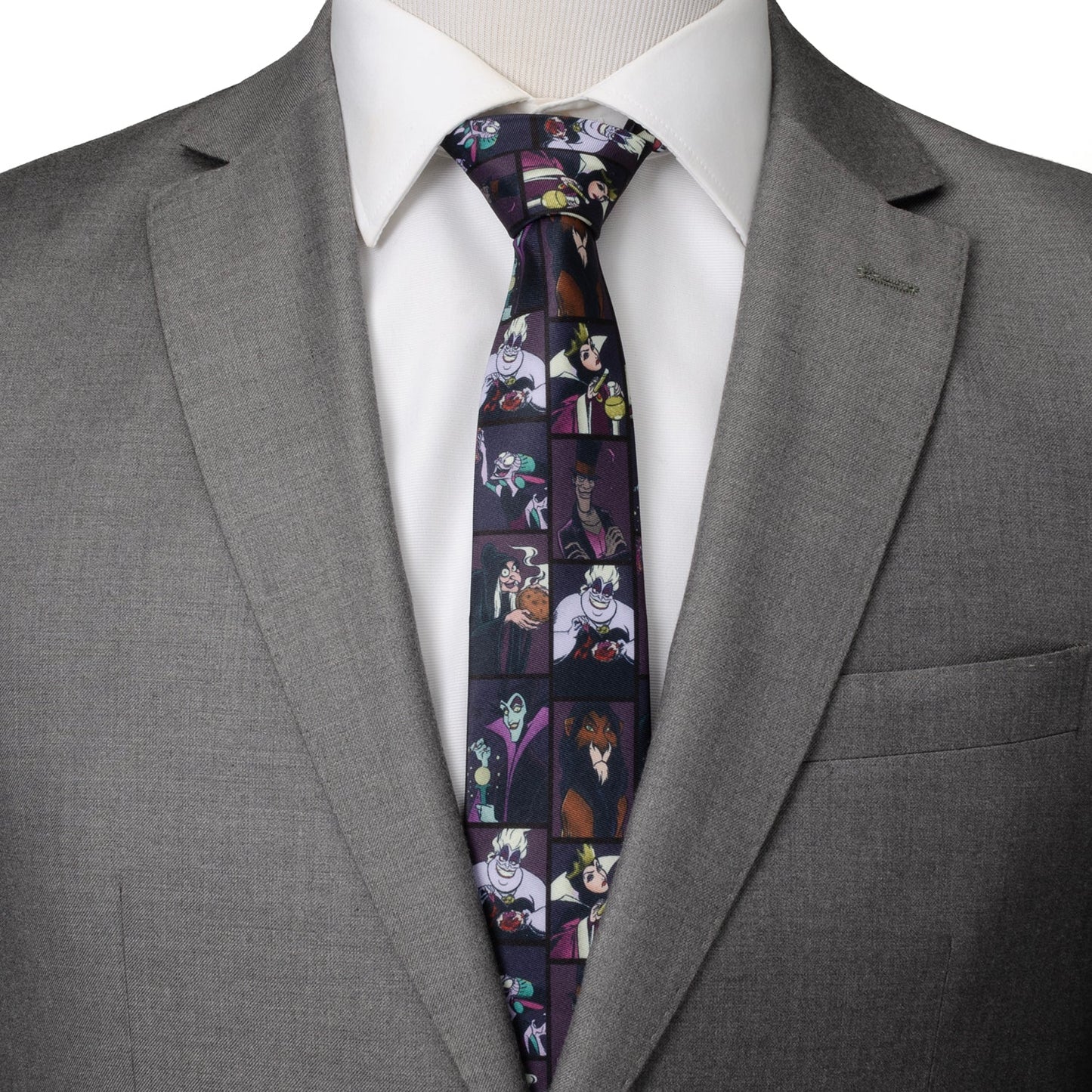 Disney Villains Dark Pattern Men's Tie