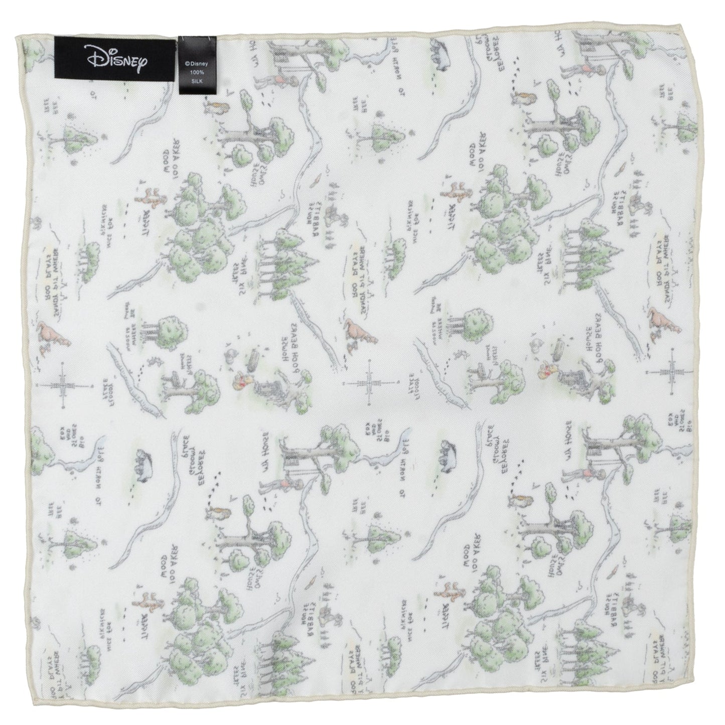 Disney Winnie the Pooh Map Pocket Square