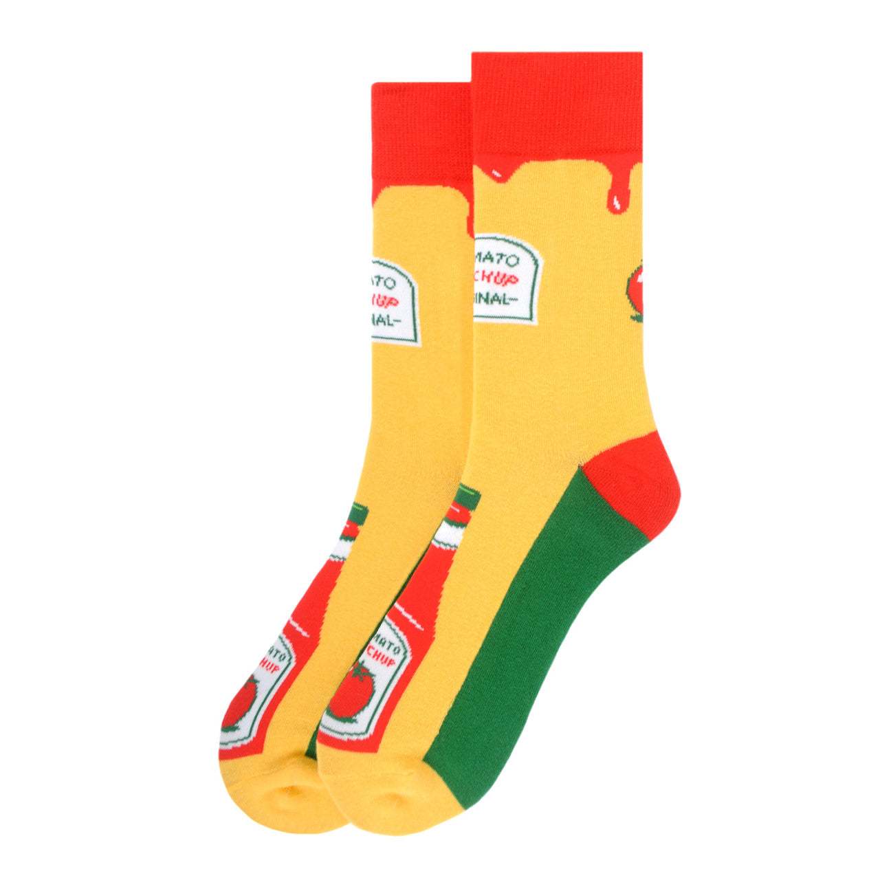 Ketchup Lover Socks Novelty Sock Funny Socks Tomato Ketchup Food Theme Socks Fun Gifts Mens Socks Funny Groomsmen Socks Summertime Food