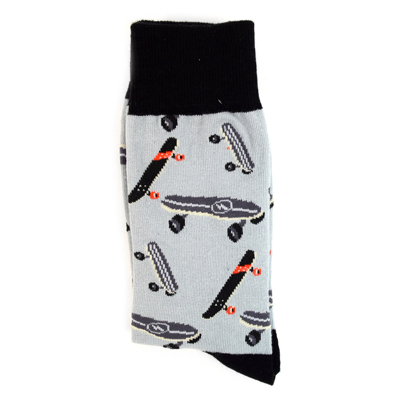 Funny Socks Skateboard Men's Skateboarding Novelty Socks Grey and Black Skateboard Lovers Everywhere Dad Gifts