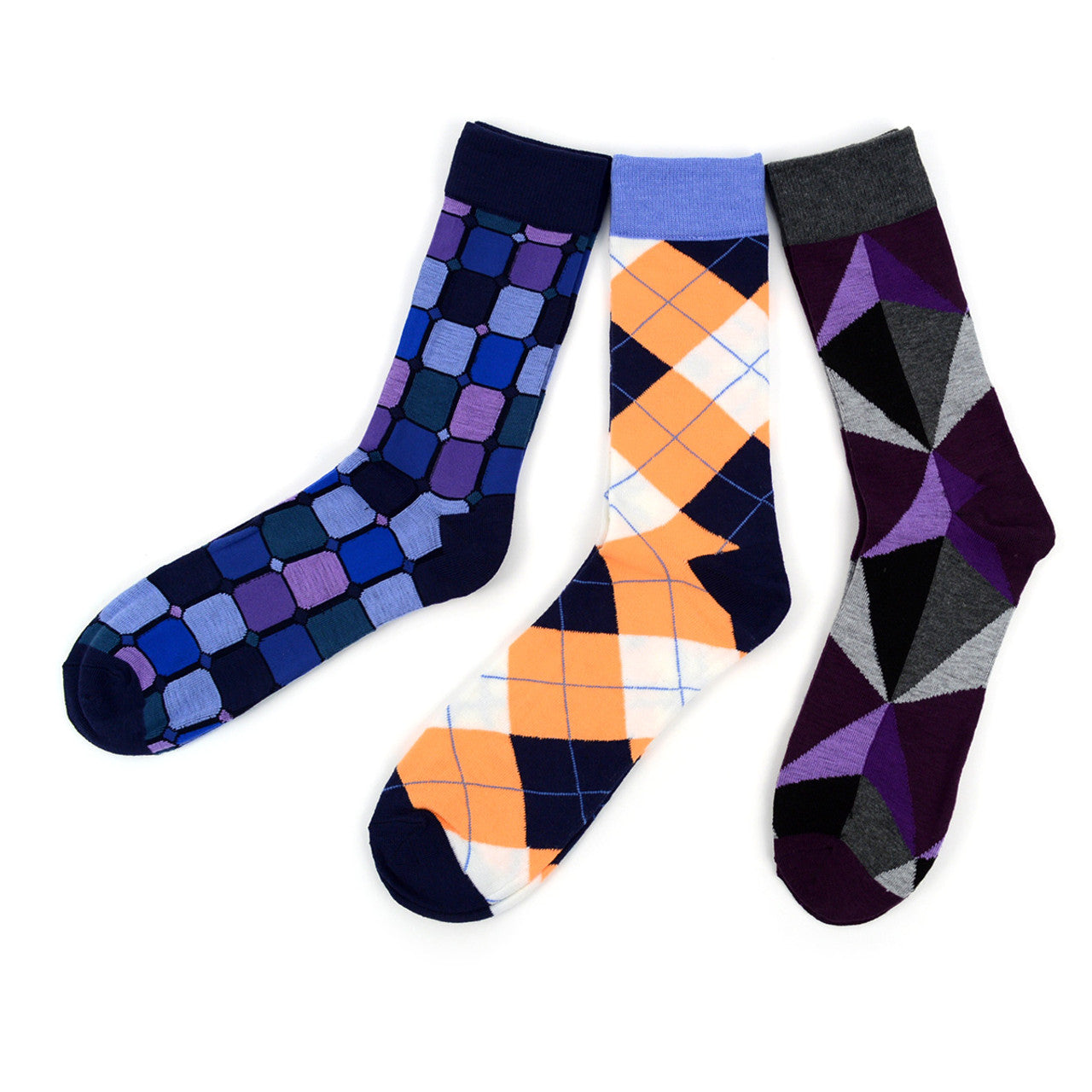 Assorted 3 Pack Fun Socks Men's Casual Fancy Socks 3 Pairs Novelty Socks Funny Socks Dad Gifts Cool Socks Funny Groomsmen