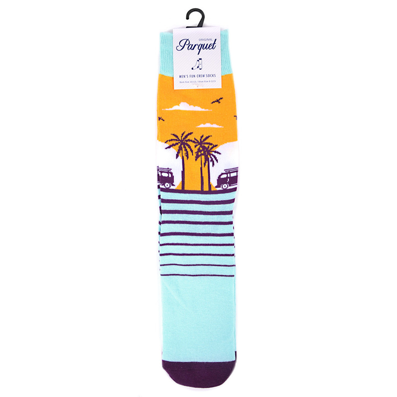 Hawaii Beach Novelty Socks Crazy Tropical Sunset Socks Cool Socks Funny Groomsmen Socks Fun Crazy Beach Life Crew Socks