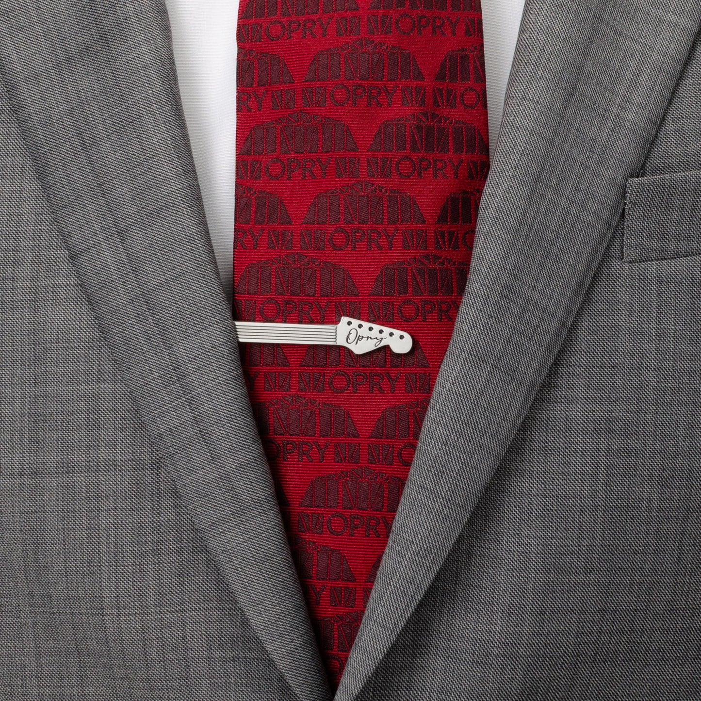 Grand Ole Opry Guitar Neck Silver Tie Clip – country music gift for men