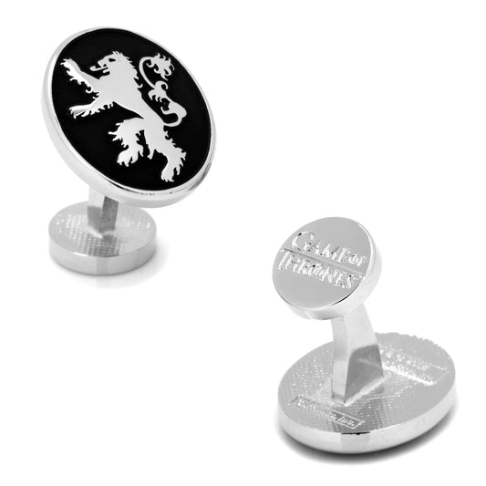Cufflinks with a lion emblem on a black background and 'Lion of Judah' text.
