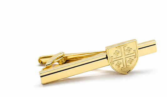 gold jerusalem cross tie clip mens tie bar religious accessor