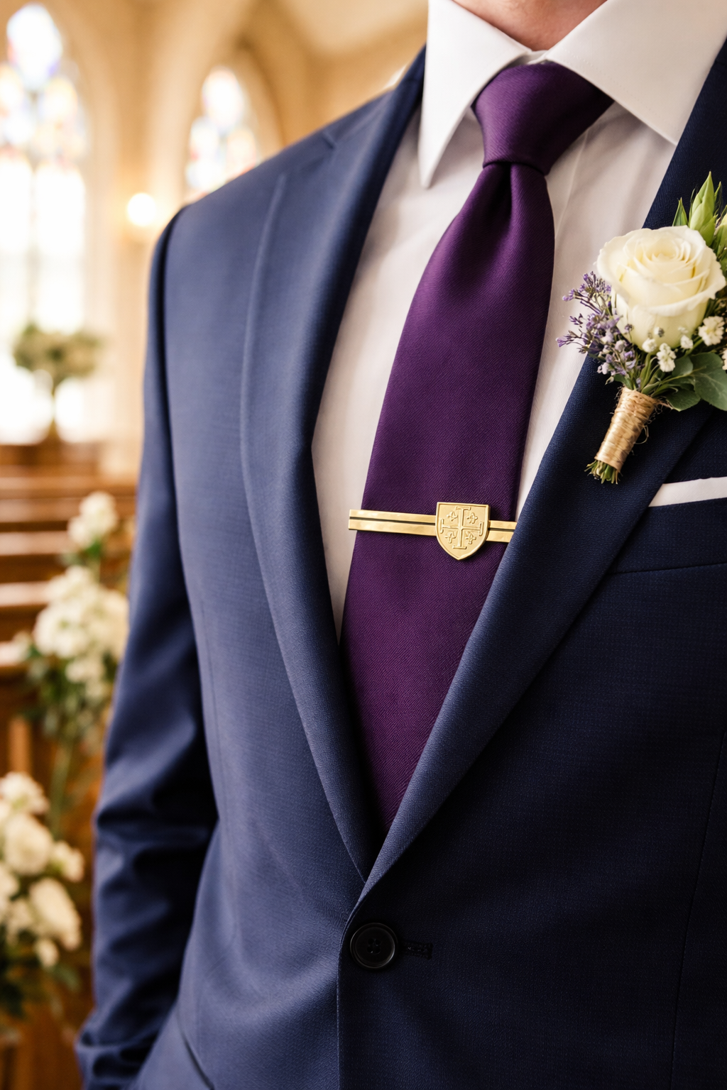 jerusalem cross tie bar gold formal mens wear