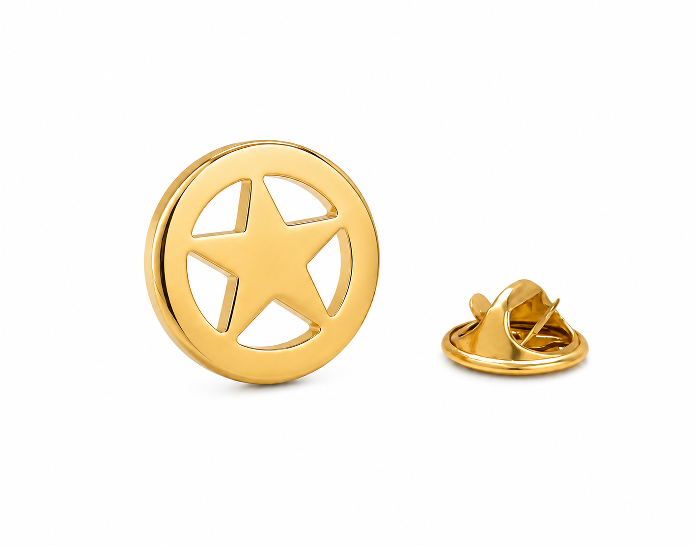 Gold Lone Star Lapel Pin 