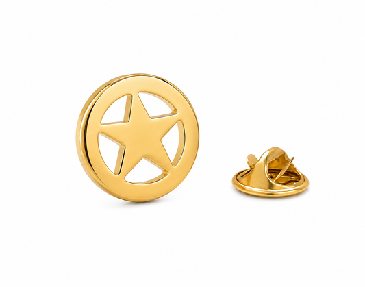 Gold Lone Star Lapel Pin 