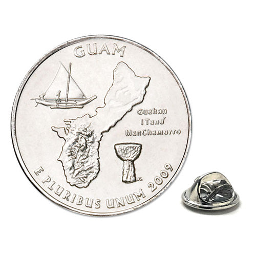 Guam Coin Lapel Pin Uncirculated U.S. Quarter 2009 Tie Pin