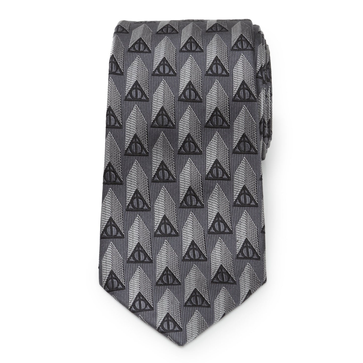 Harry Potter Deathly Hallows Gray Silk Men's Tie