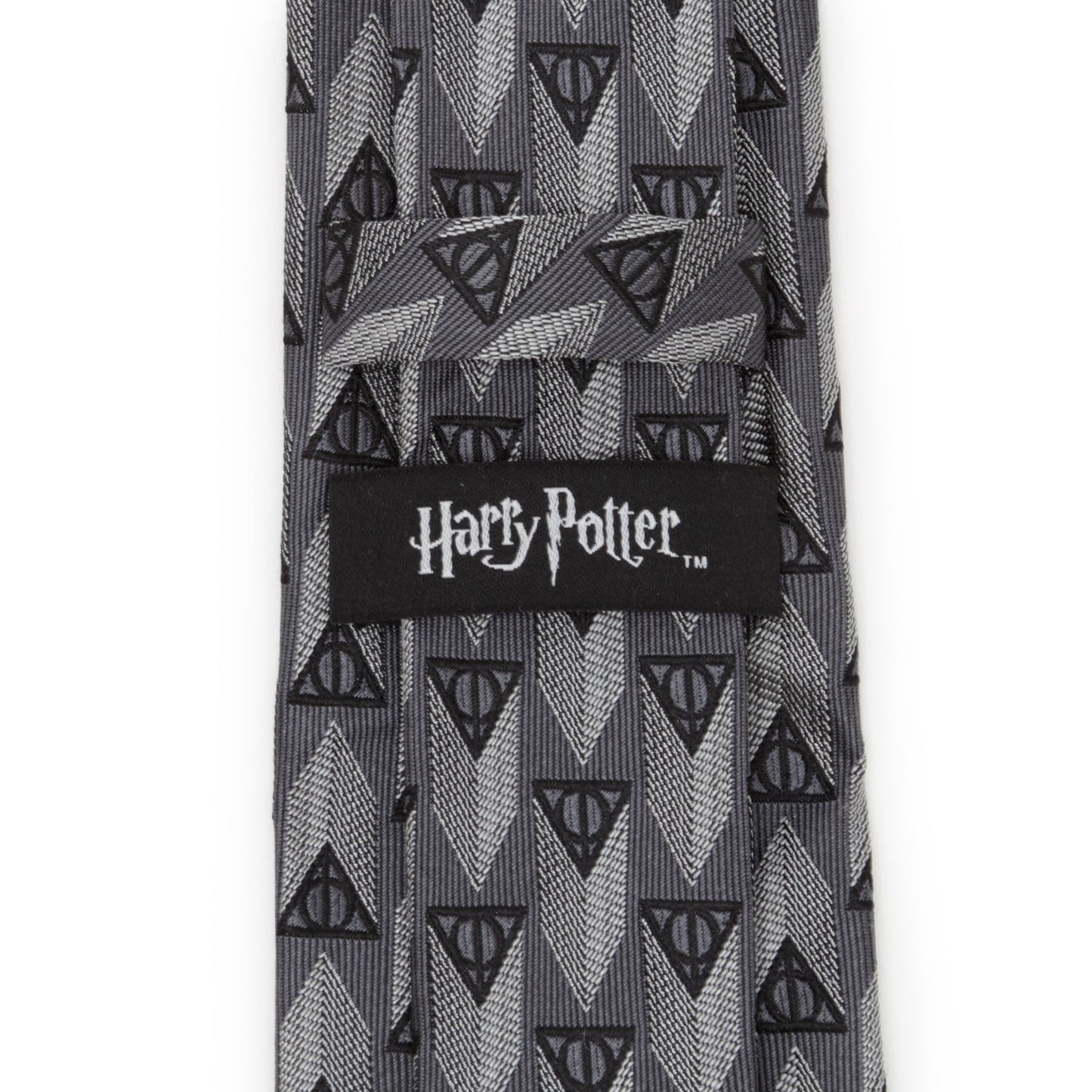 Harry Potter Deathly Hallows Gray Silk Men's Tie
