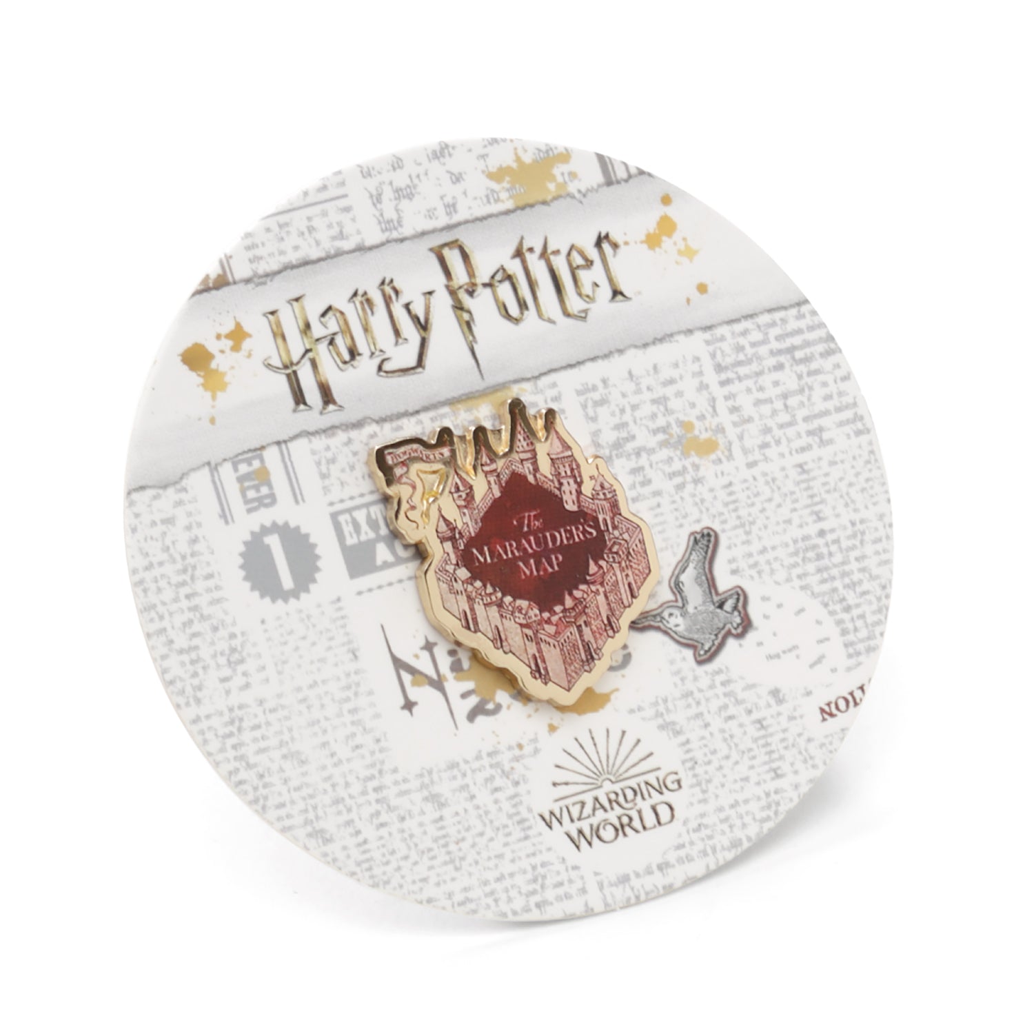 Round product with 'Harry Potter' branding featuring a map design on a white background