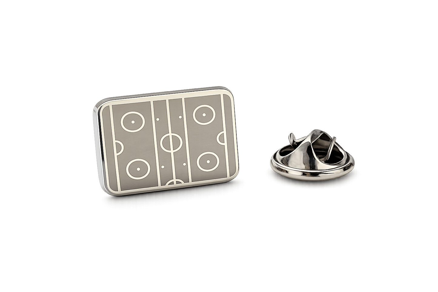 Ice Hockey Rink Lapel Pin 