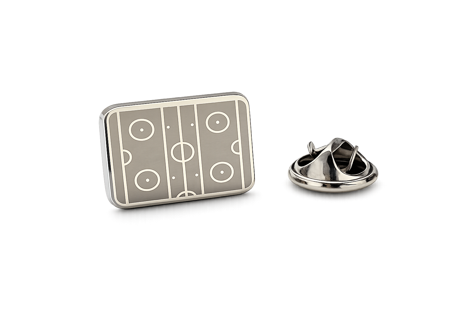 Ice Hockey Rink Lapel Pin 
