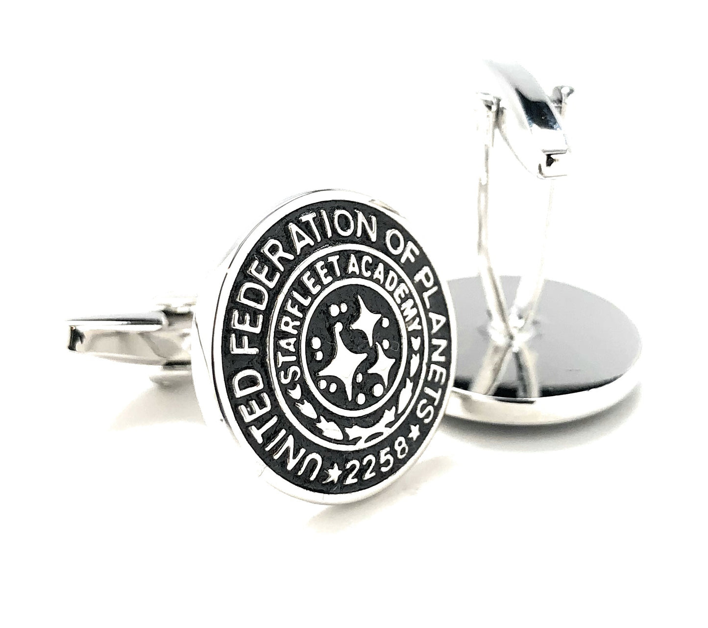 Star Trek Cufflinks United Federation of Planets Star Fleet Academy 2258 Cadet Training Badge Graduation Star Trek Cosplay