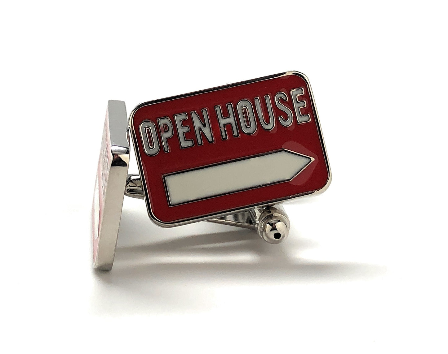 Open House Cufflinks Realtor Sign Real Estate Home Sale Cuff Links